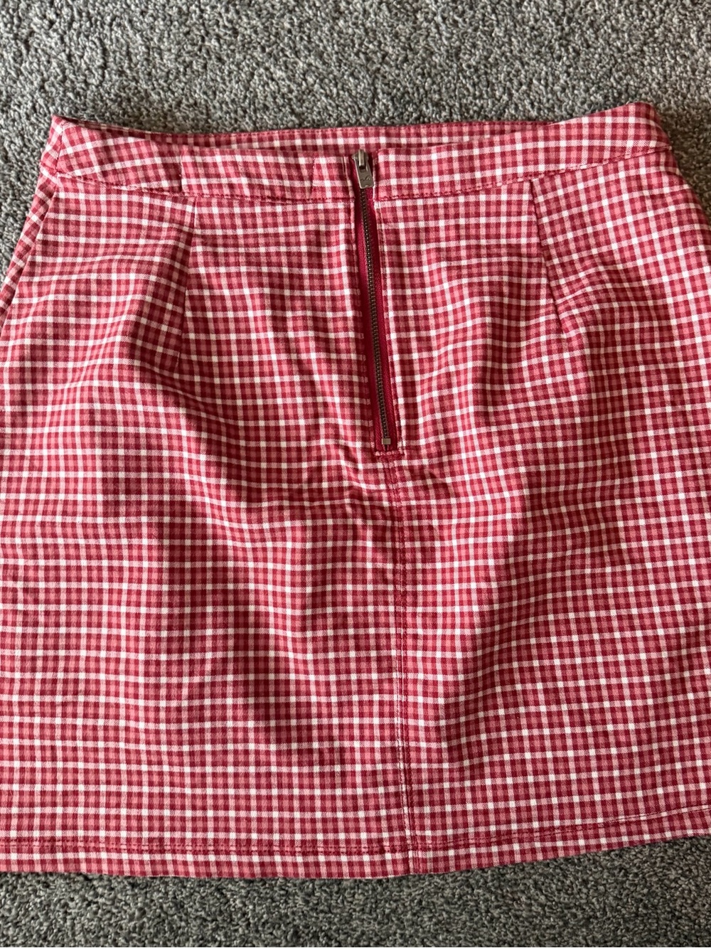 Hollister Red Plaid Mini Skirt - Picture 2 of 6